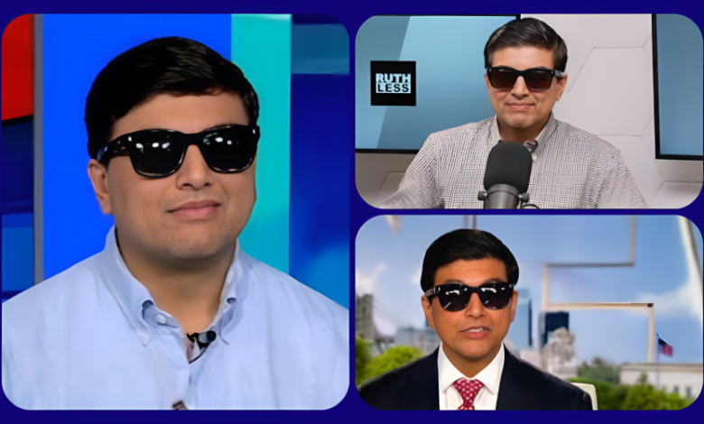 why does Comfortably Smug wear sunglasses